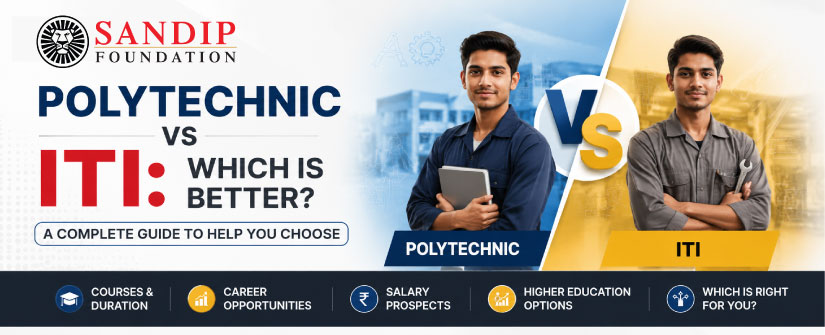 Polytechnic vs ITI comparison after Class 10 showing career, salary and education differences