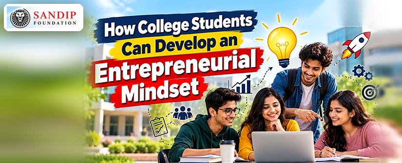 College students collaborating to develop entrepreneurial ideas and solve problems