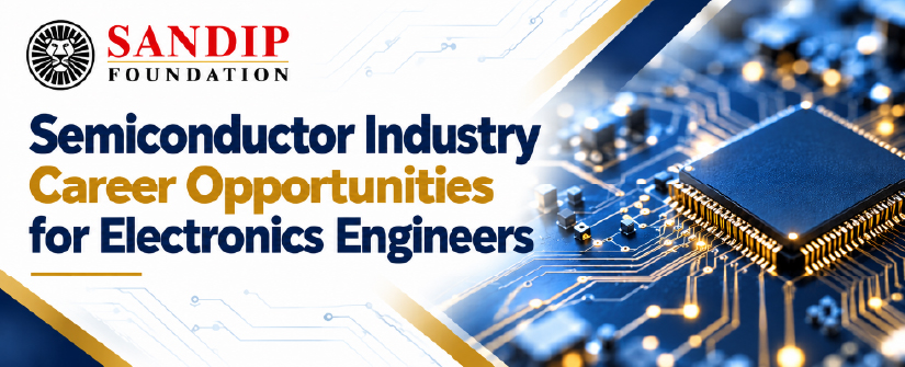 Semiconductor chip and silicon wafer representing career opportunities for electronics engineers